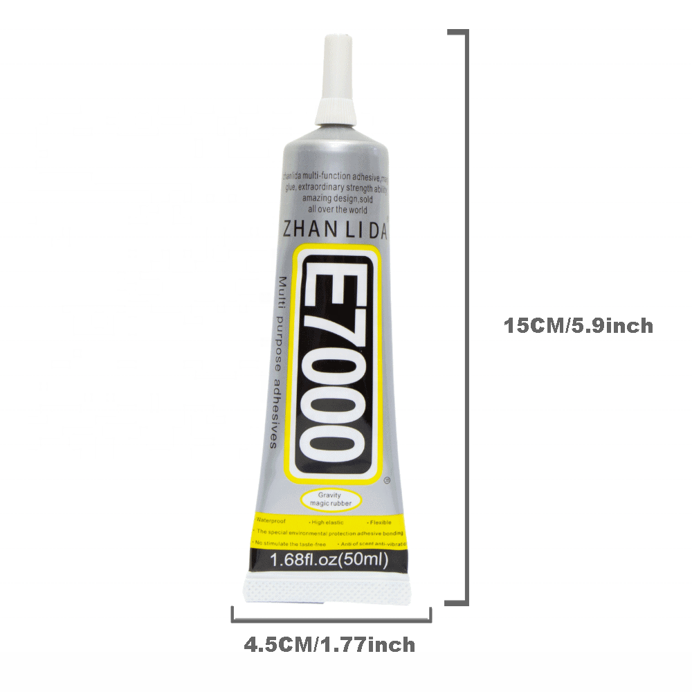 Zhanlida E7000 50ML Clear Contact DIY Cloth Fibre Fabric Adhesive Multipurpose Wedding Dress Leather Bag Diamond Glass Glue