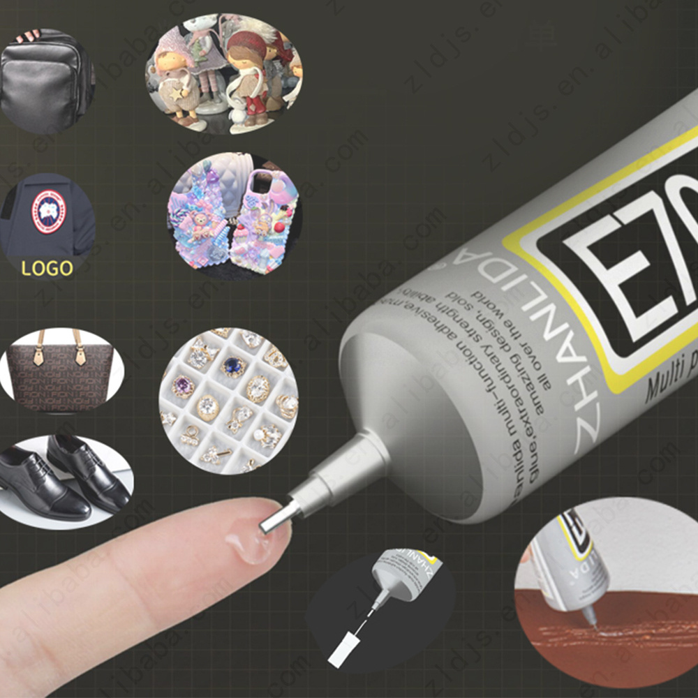 50ml Zhanlida E7000 Clear Contact Adhesive With Precision Applicator Tip - 50ml E7000 Glue Adhesive