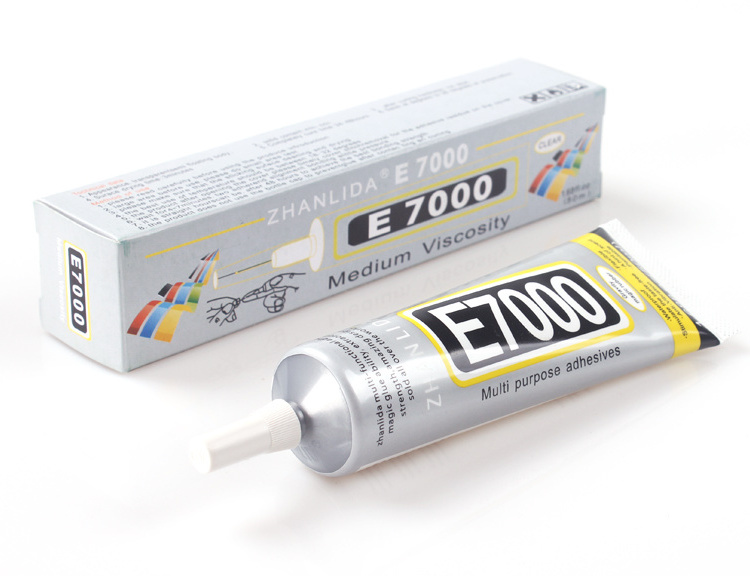 Zhanlida E7000 Clear Contact Adhesive With Precision Applicator Tip 110ml 50ml E7000 Glue Adhesive for Fabric Wedding Dress