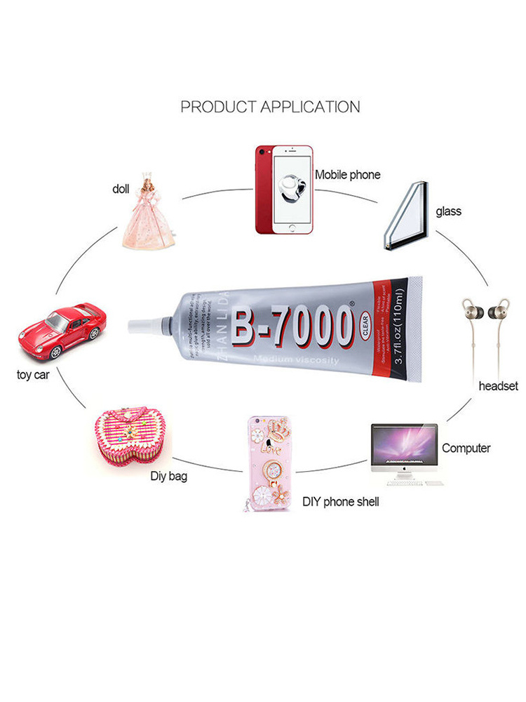 Zhanlida B7000 Glue 50ml Multi purpose B-7000 Adhesive Clear Touch Screen Cell Phone Repair for DIY B7000 Glue Adhesive