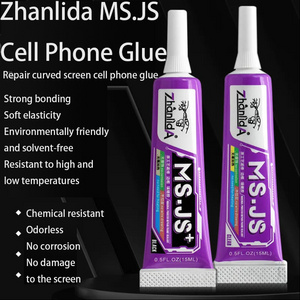 Zhanlida MS.JS Cell Phone Glue 50ML 15MLCell Phone Repair Sealant Cell Phone Curved Screen Caulking Black Transparent Glue