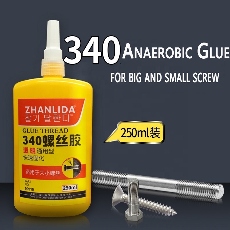 50ml 250ml 340 Threadlocker Zhanlida Screw Glue Thread Locking Agent Anaerobic Glue Anti-loose Screw Adhesive