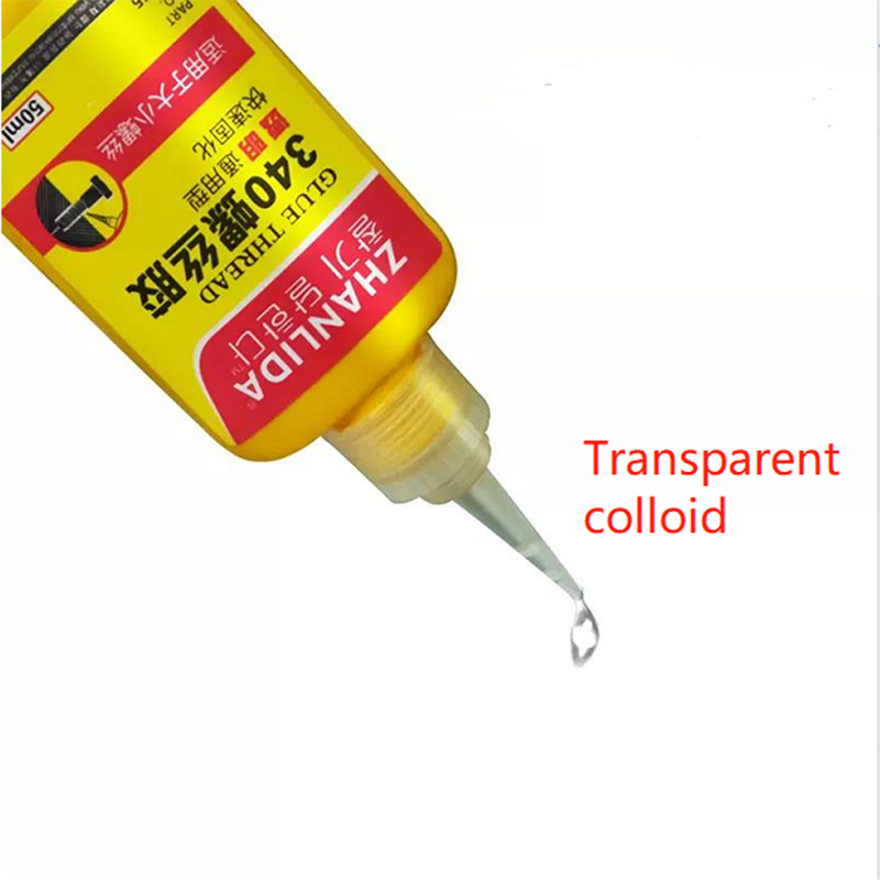 zhanlida 340 Screw Glue 50ml Metal Screw Type Fastening Glue Cylindrical Screw Bearing Threaded Anaerobic Locking Agent For Wood