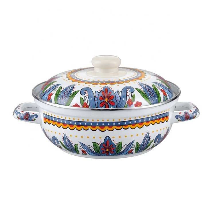 405D Kitchen Utensil Seafood Pot Enamel Casserole Enamel Cookware