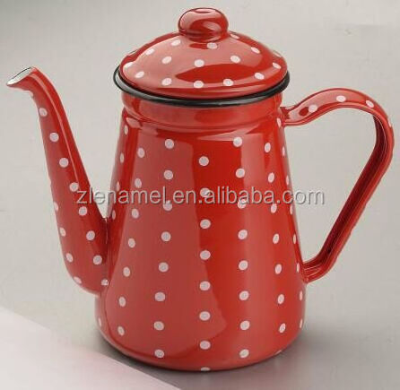 0.9L Enamel Coffee Pot Enamel Teapot Enamel Coffee Warmer