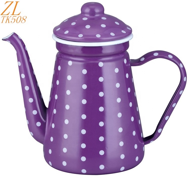 0.9L Enamel Coffee Pot Enamel Teapot Enamel Coffee Warmer