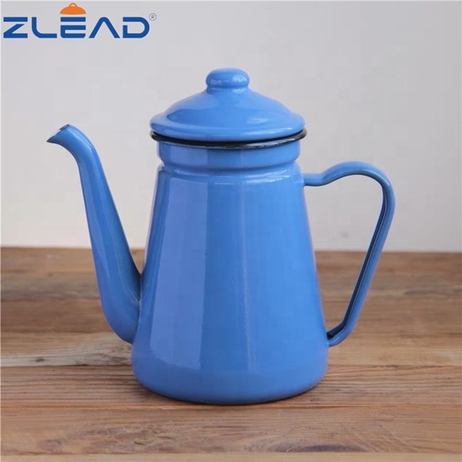 China high quality kettle 1.2L enamel kettle customizable pattern teapot cast iron water kettle