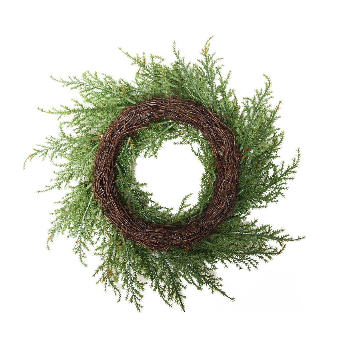 Wholesale Artificial Hanging Plants Christmas Greenery Artificial Pine Garland Faux Cedar Wreath for Party Home Decorations