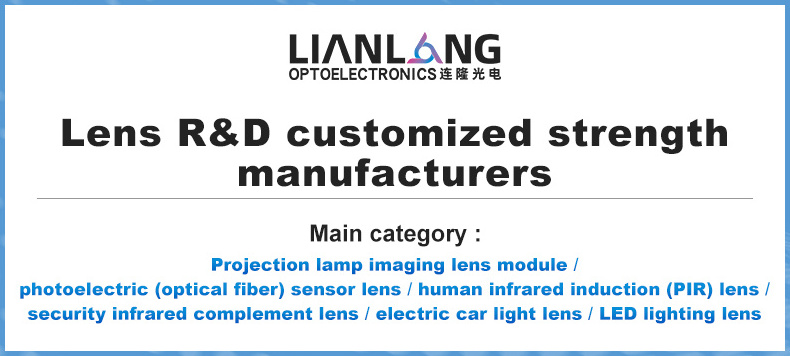 Lianlong PMMA Plastics Optical Plano-convex Spotlights Lens Focusing LED Lighting Lenses Led Plano Convex Lens