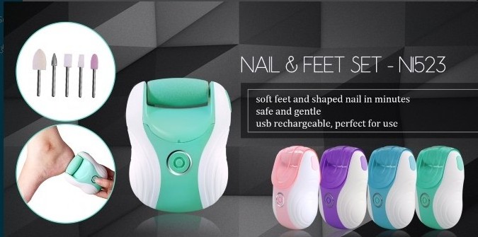 Private Label Electronic Foot File Cordless Pedicure Tools Electric Callus Remover