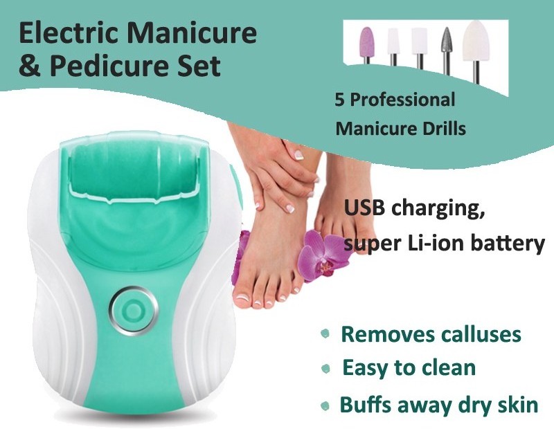 Private Label Electronic Foot File Cordless Pedicure Tools Electric Callus Remover