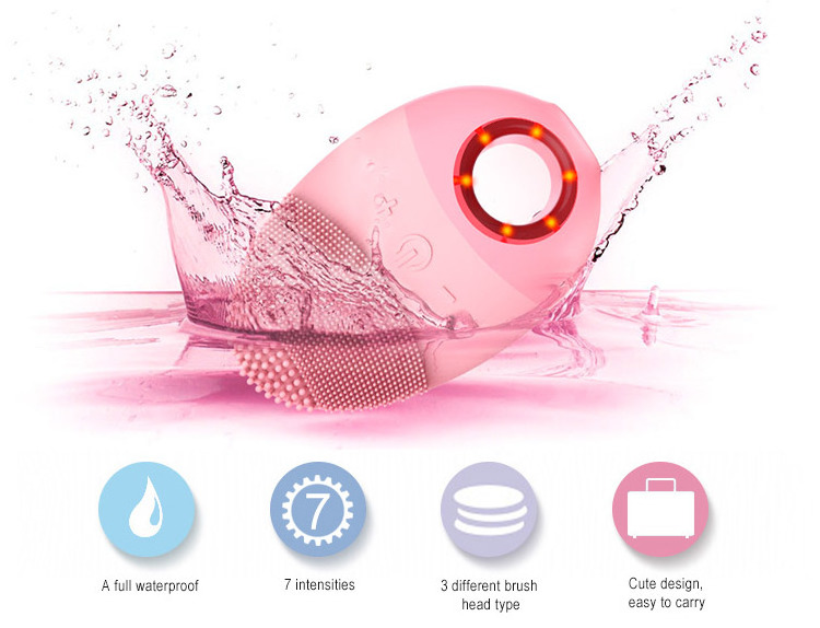 brosse pour nettoyer le visage Sonic Heated Facial Cleansing Brush Deep Cleansing Face Clean Brush with massage