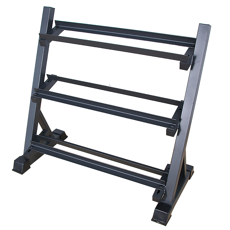 Gym Commercial 3 Tier 5-65Lbs Storage Stand Weight Display Rack For Rubber Hex Dumbbells