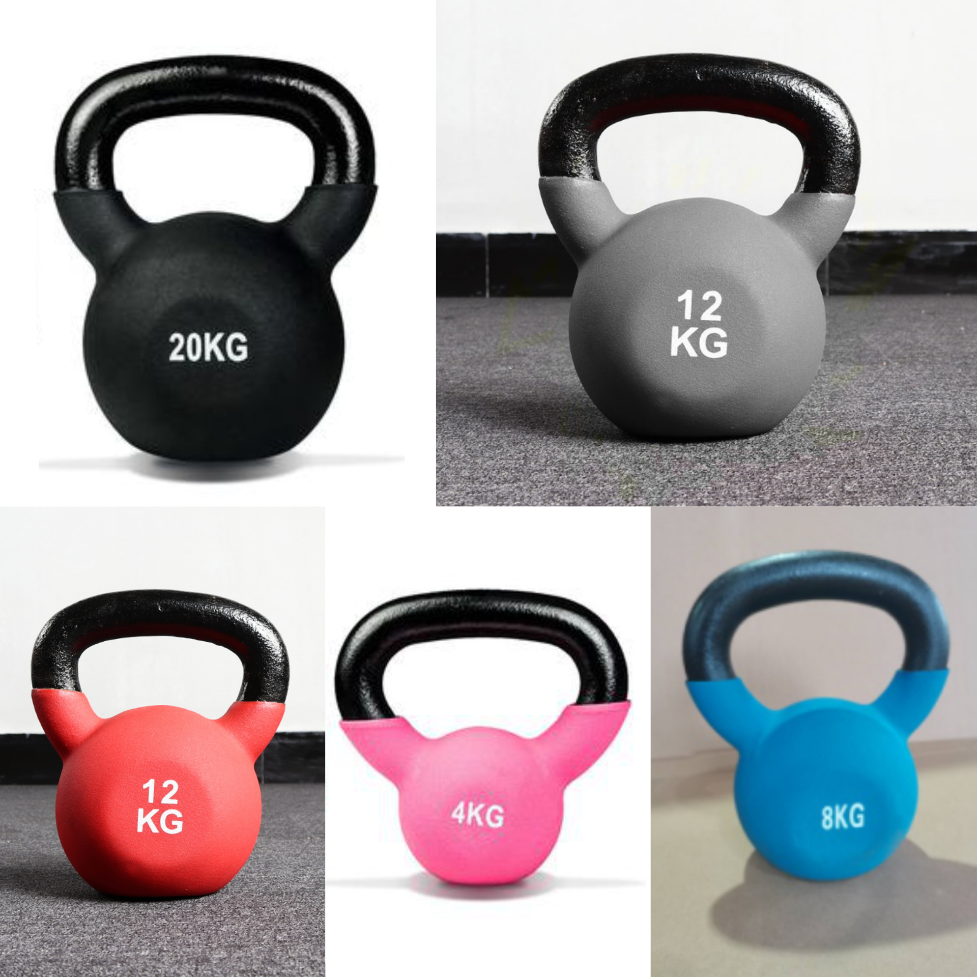 Custom Logo Weight Lifting Kettlebell Adjustable Cast Iron 12kg Fixed Kettlebell Ajustable E-coated Kettlebells