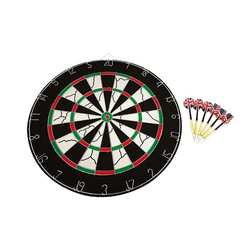 Artbell Professional 18 Inch With 6 PCS Darts Double Side Two Games Flocked Dartboard