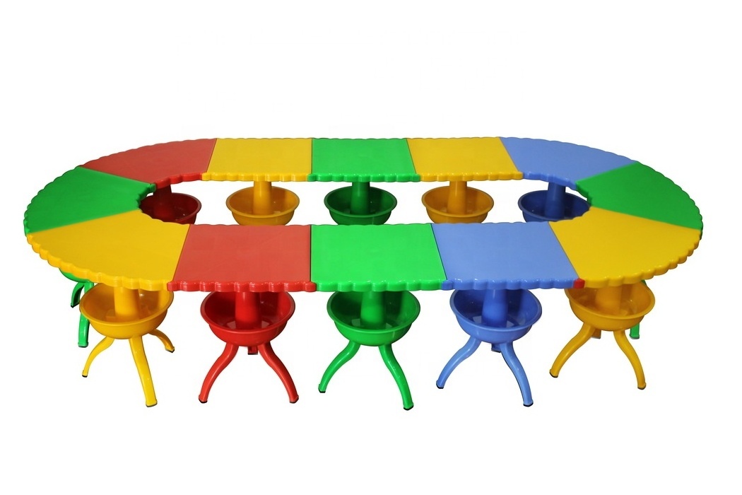 CE tests approved Low price Cheap Durable PP material preschool furniture kindergarten kids plastic children tables and chairs