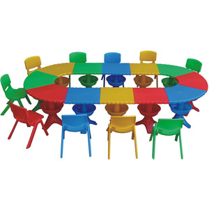 CE tests approved Low price Cheap Durable PP material preschool furniture kindergarten kids plastic children tables and chairs