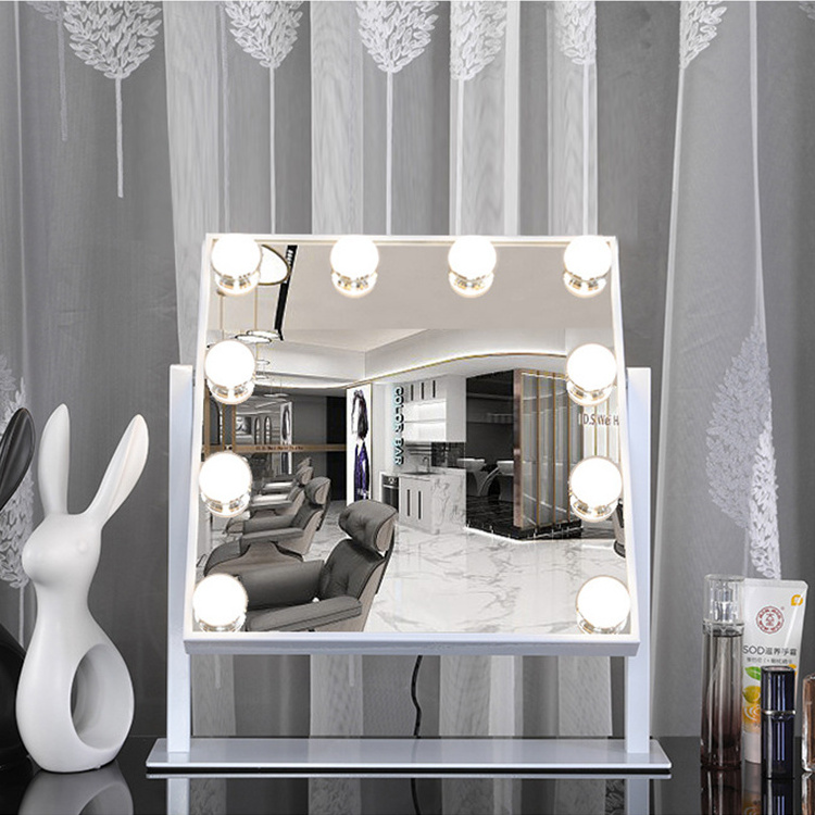 Touch Control Design 3 Colors Dimmable Led Bulbs 360 Degree Rotation Makeup Mirror Hollywood Vanity Mirror Lights