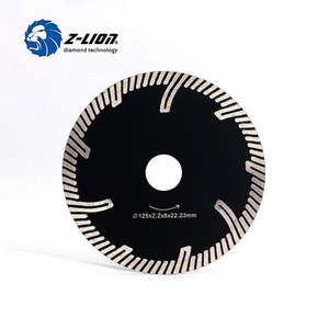 Direct Factory High Quality  125mm 5" Diamond Turbo Rim Granite Saw Blade for Cutting Stone