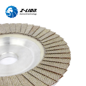 4.5" 115mm Aluminum Base Electroplated Diamond Flap Disc for Alloy Tungsten Coating Porcelain Polishing