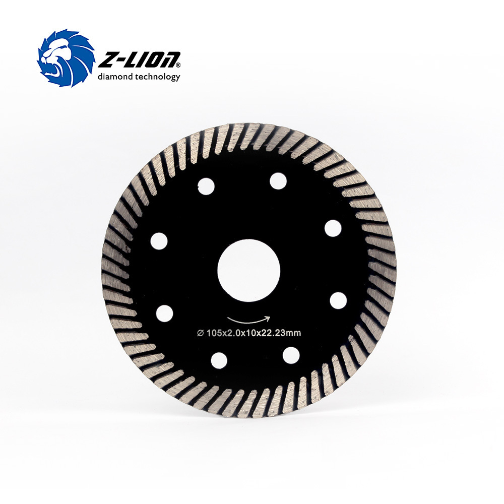 105mm Turbo Rim Dry ZLion High Quality Diamond Saw Blade for Concrete Stone Cutting by Z LION DIAMOND TOOLS ZL-HB03