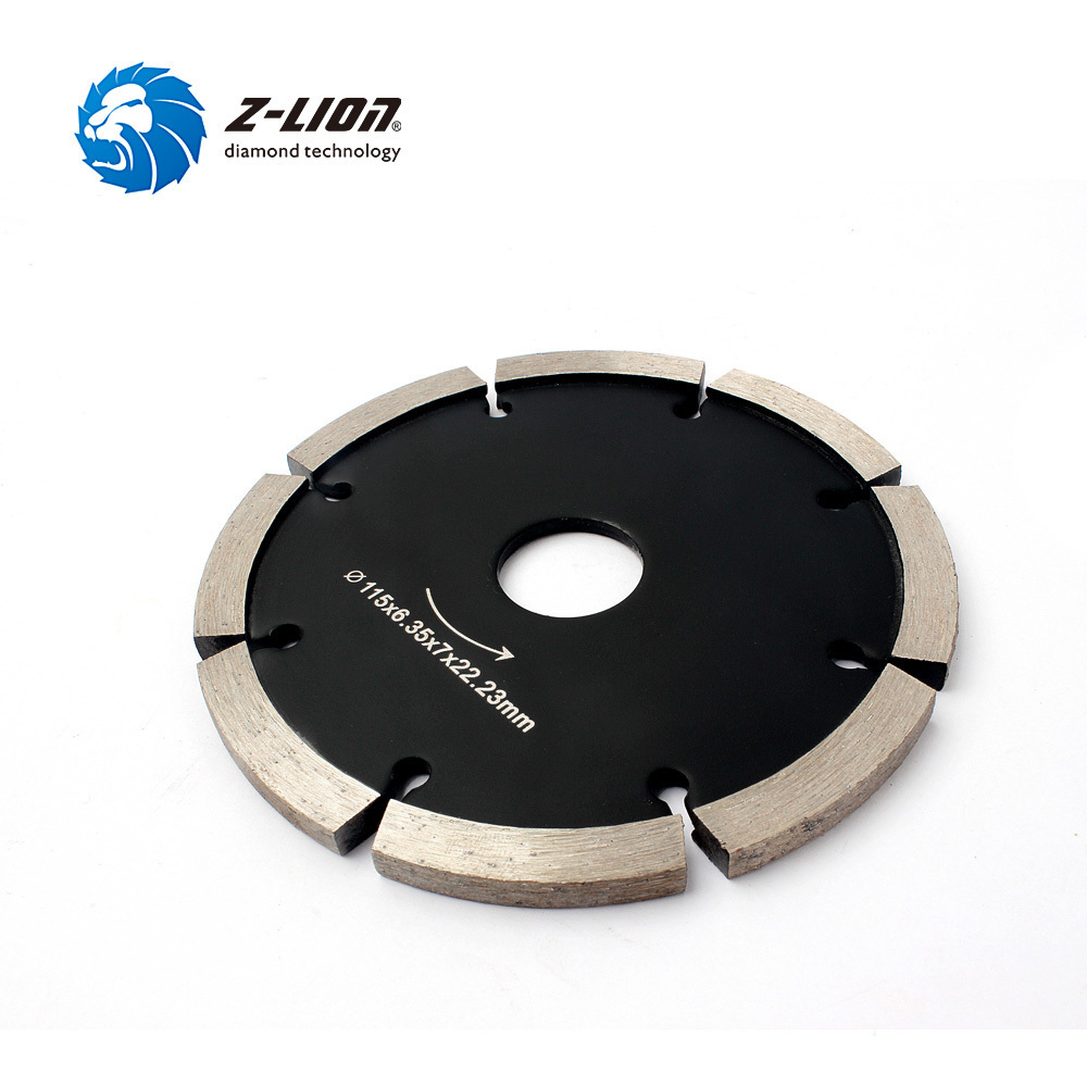 Z-Lion High Quality  115mm Tuck Point Diamond Blade 6mm Thickness Segment Diamond Cutting Saw Blade Grinding Disc