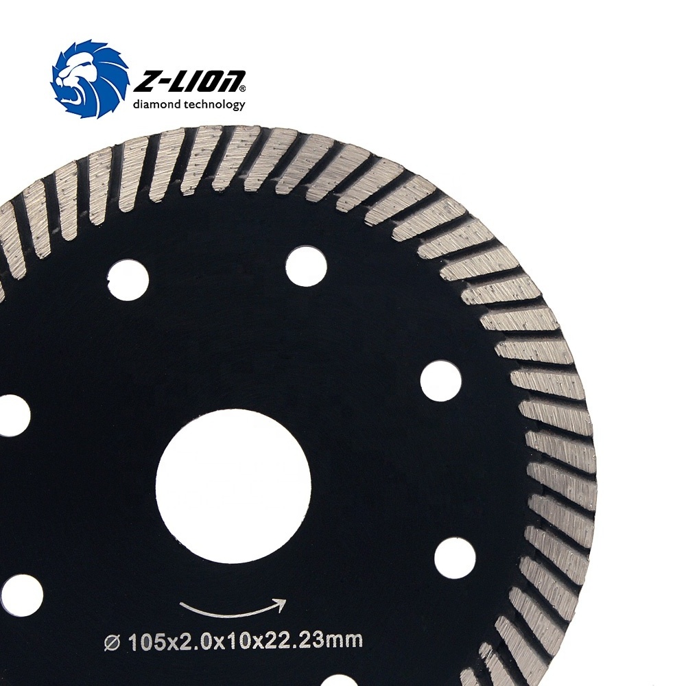 105mm Turbo Rim Dry ZLion High Quality Diamond Saw Blade for Concrete Stone Cutting by Z LION DIAMOND TOOLS ZL-HB03