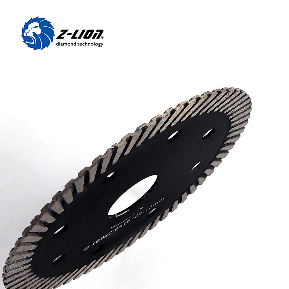 105mm Turbo Rim Dry ZLion High Quality Diamond Saw Blade for Concrete Stone Cutting by Z LION DIAMOND TOOLS ZL-HB03