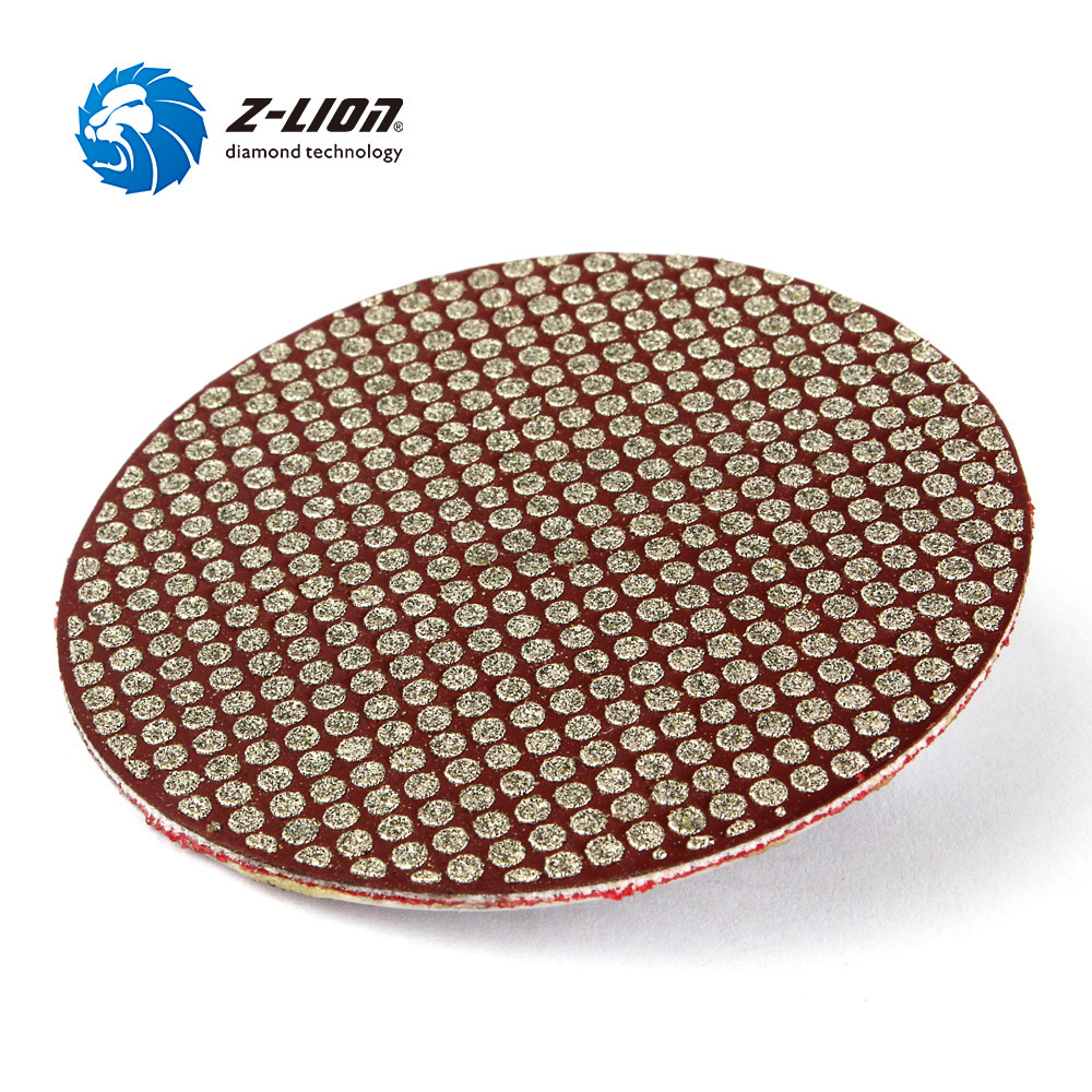 Z-LION 2 Inch 50mm Diamond Polishing Pad Roller Wet Sanding Disc Lock For Granite Marble Gemstone Grinding Jewelry