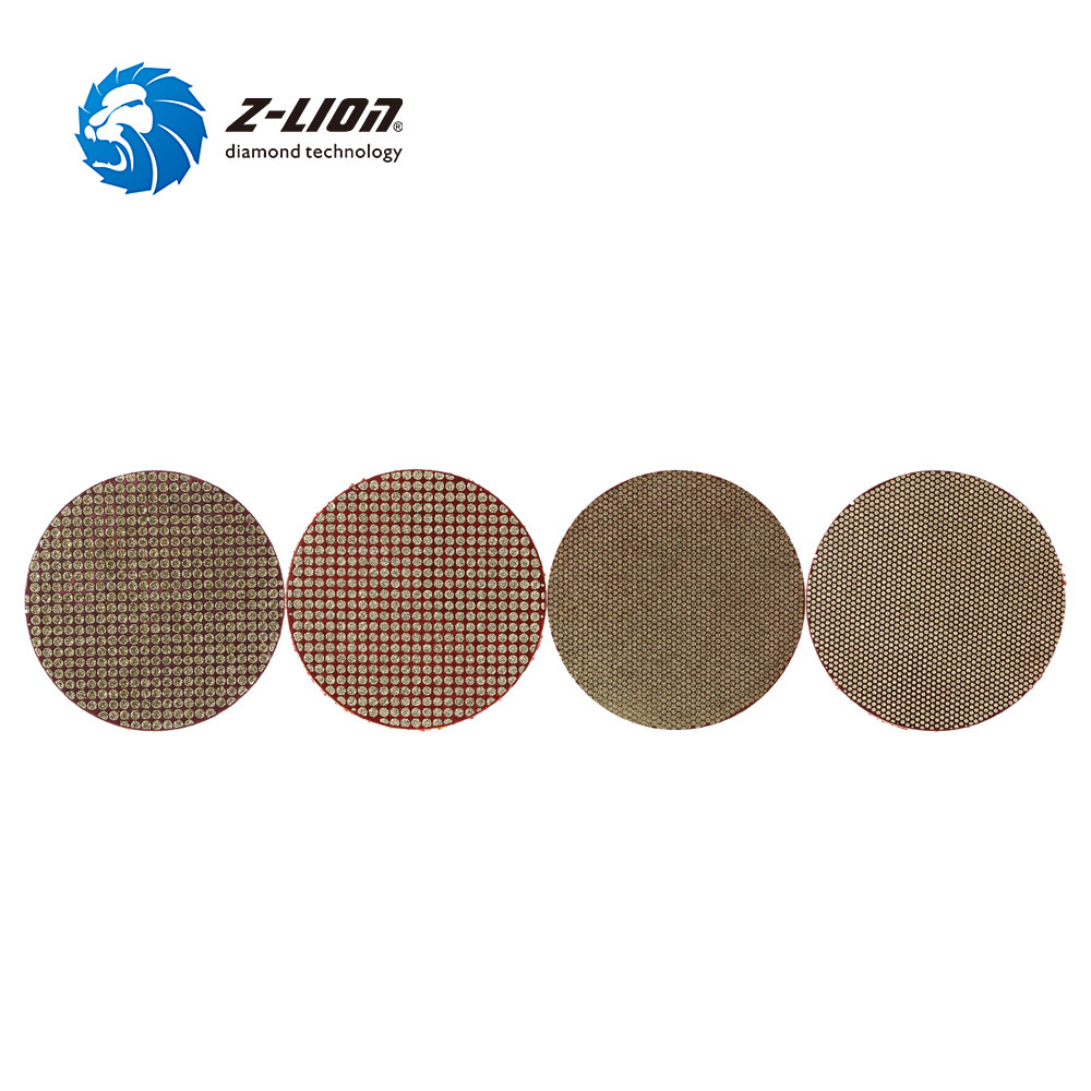 Z-LION 2 Inch 50mm Diamond Polishing Pad Roller Wet Sanding Disc Lock For Granite Marble Gemstone Grinding Jewelry