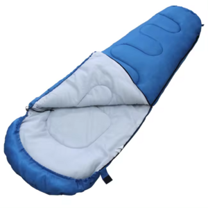 Cotton mummy sleeping bag Waterproof outdoor camping blue sleeping bags