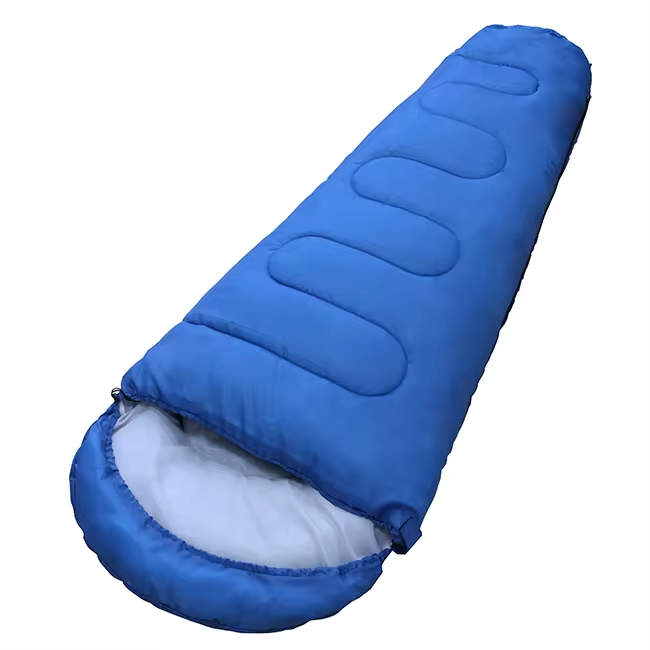 Cotton mummy sleeping bag Waterproof outdoor camping blue sleeping bags