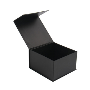 custom black foldable cardboard  magnetic baseball cap hat fedora packaging gift box with foam velvet insert