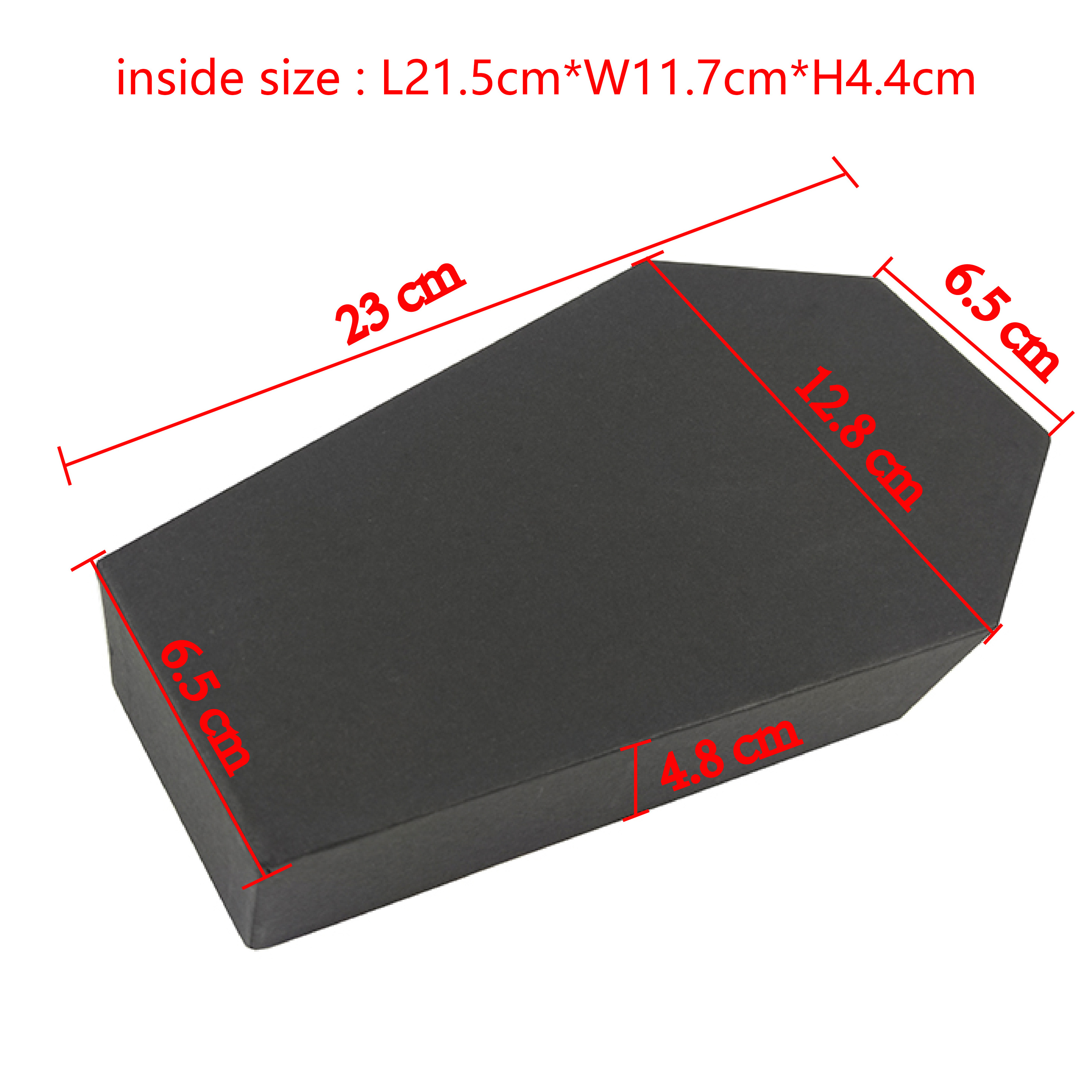 Custom wholesale small  mini black paper cardboard coffin shape  makeup nail tips shoe jewelry clothing packaging  gift box