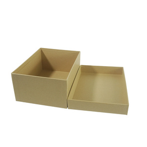 custom printed logo hard brown kraft paper skirt packaging gift box with lid