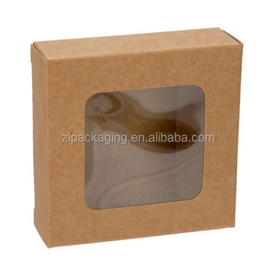 natural kraft paper bar soap  paint toilet make up cleaning  tresluces brushes folding packaging gift box with clear pvc window