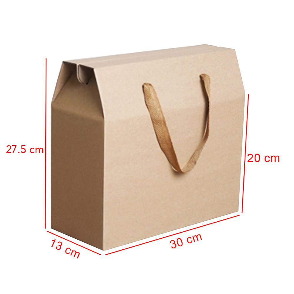 Kraft corrugated paper box packaging candle quail eggs food snack banana fruit specialty gift carton with rope handle