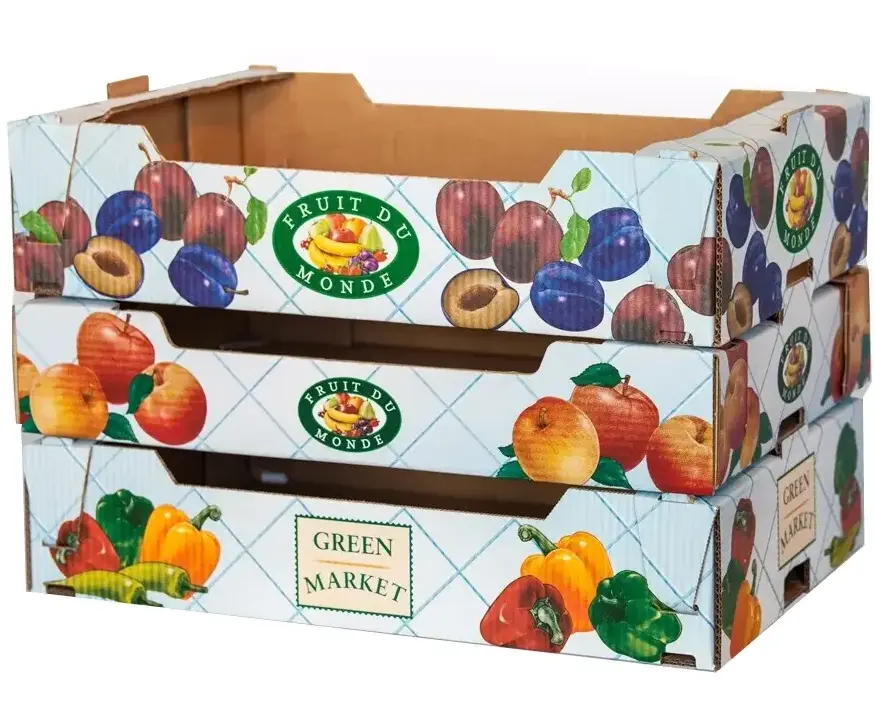 wholesale print logo tomato banana cardboard box for fruit and vegetables packaging paper box premium gift box