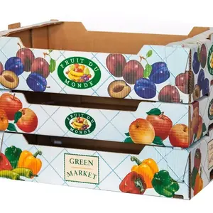 wholesale print logo tomato banana cardboard box for fruit and vegetables packaging paper box premium gift box