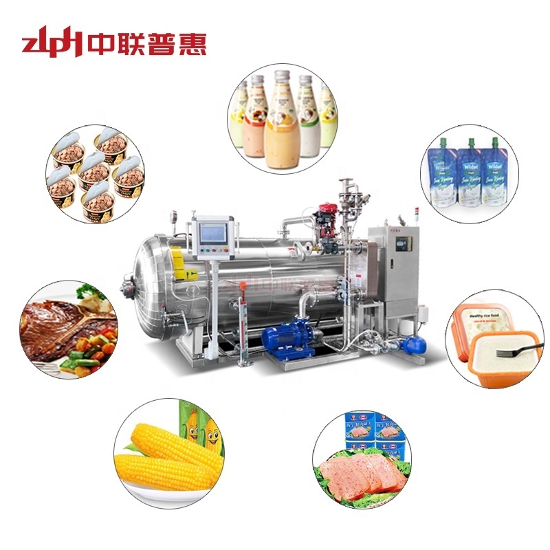 Automatic Sterilization Retort Machine Horizontal Autoclave Sterilizer Bottle Sterilizing Machine