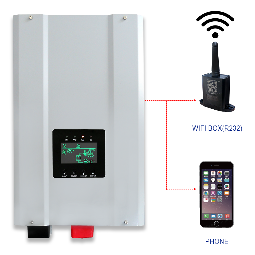 Hybrid solar Inverter 4KW 5KW 6KW 8KW 10KW 12KW 60A 120A MPPT Controller AC Charger Inverter Pure Sine Wave Home solar Inverter