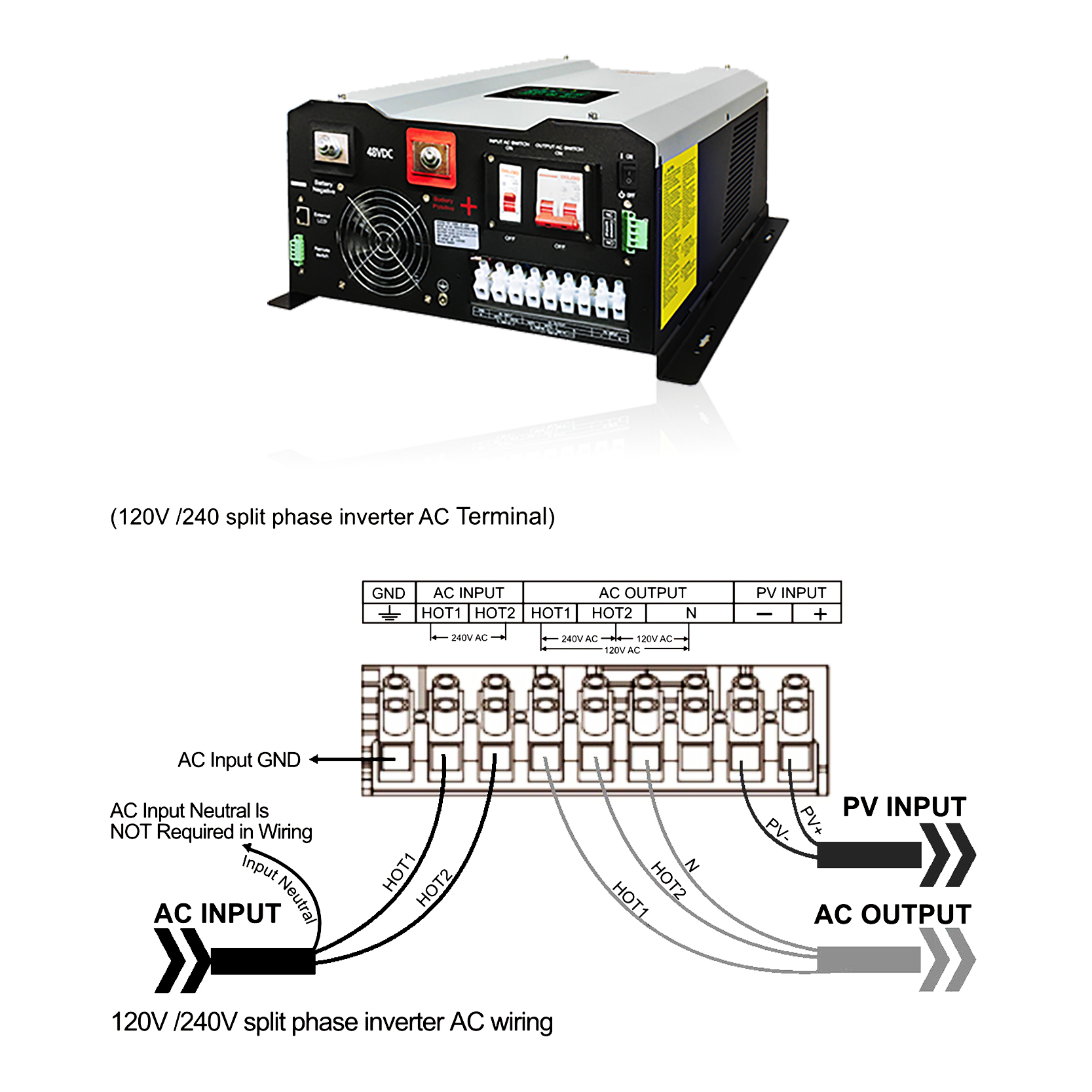 Hybrid solar Inverter 4KW 5KW 6KW 8KW 10KW 12KW 60A 120A MPPT Controller AC Charger Inverter Pure Sine Wave Home solar Inverter