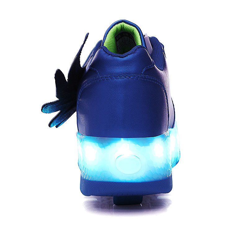 High Heel Soft Children Baby Luminous Shoes Boys Girls Flying Wing Light Up Colorful Glowing Sneakers Kids Shoes With Light