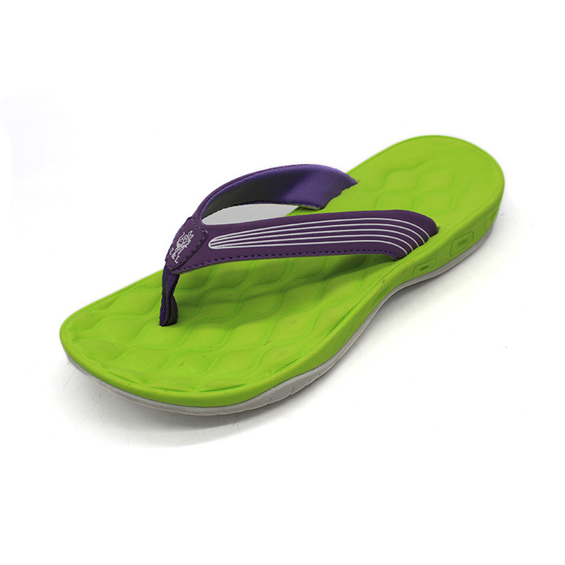 Summer sport beach black rubber flip flops