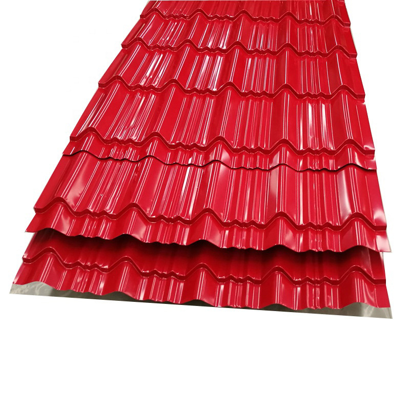 hous-roof-with-red-iron-sheet/chromadek ibr roof sheeting prices/Color coated roof panel