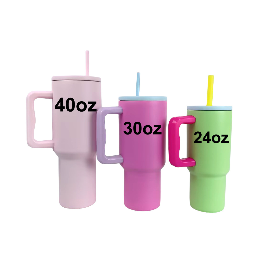 2024 24oz Tumbler with Handle 18 /8 Stainless Steel Back to School Water Bottle for Kid Easter Tumbler