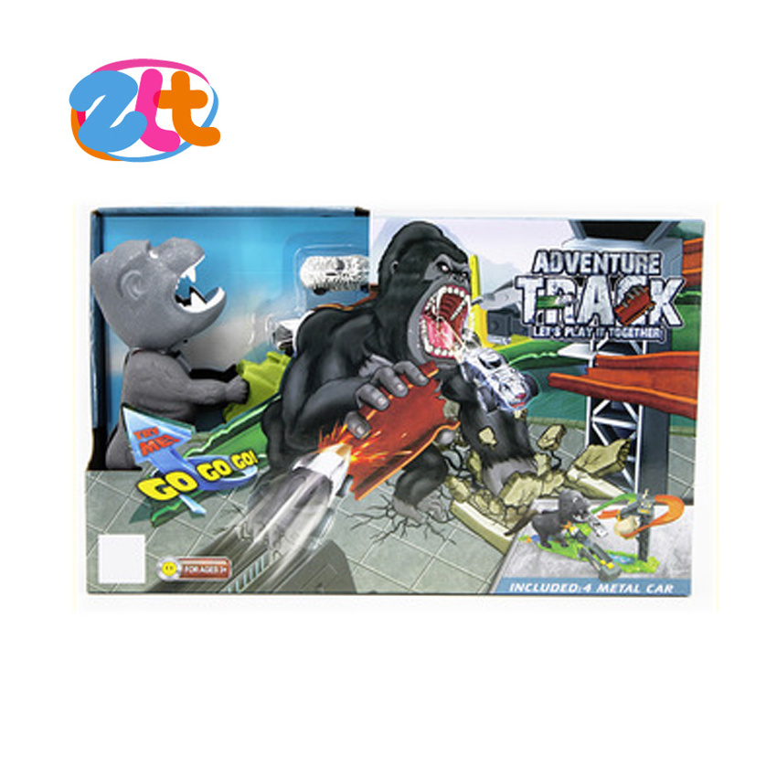 New toys plastic gorilla toy track car for kids