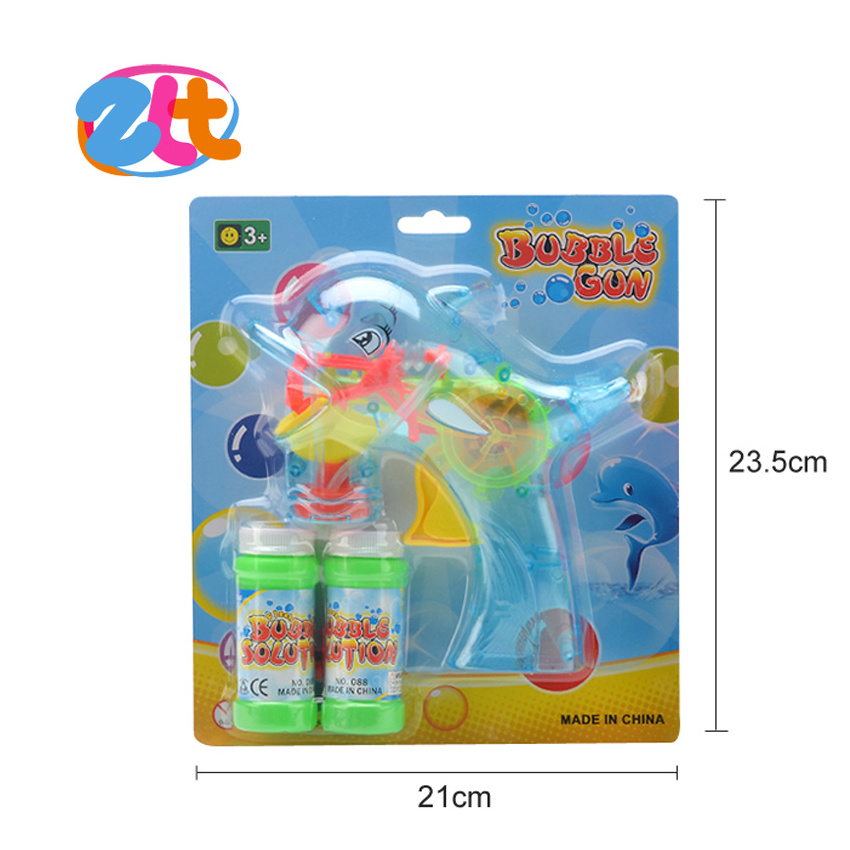 Transparent automatic soap toy led bubble gun