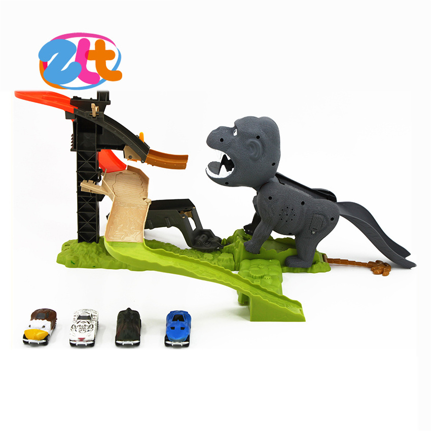 New toys plastic gorilla toy track car for kids