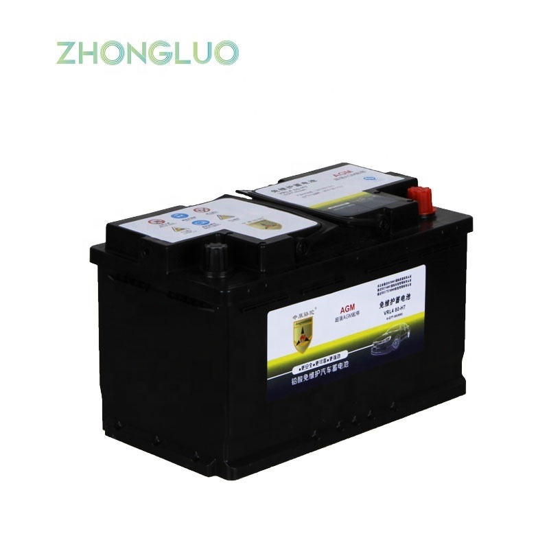 VRL4 80-H7 German standard car battery 12V DIN75/57539/DIN80 80AH lead acid auto batteries battery